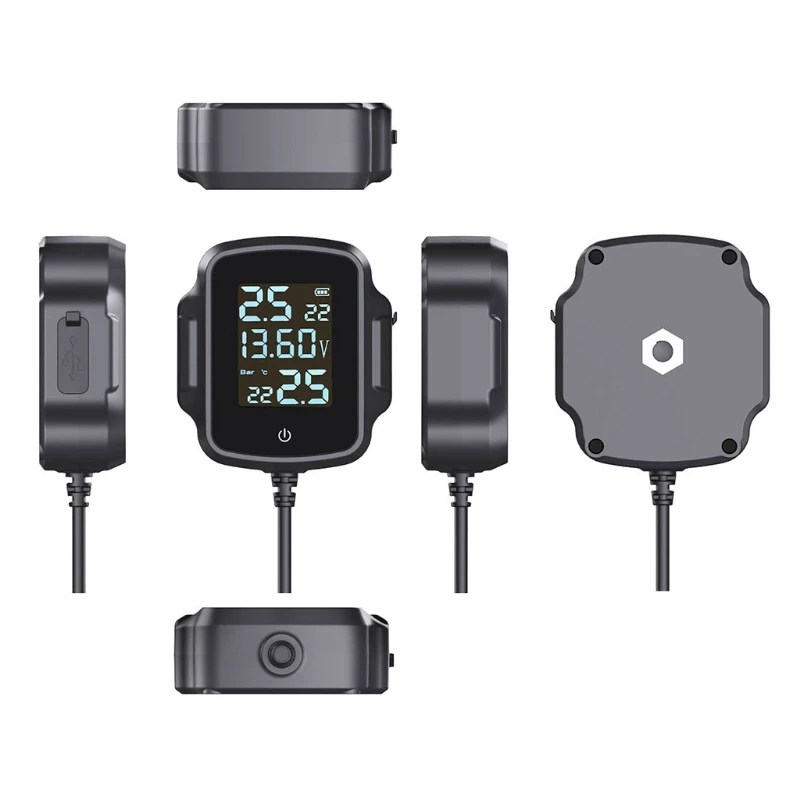 

LCD Display Screen Tire Pressure Temperature Monitoring Alarm System for Motorcycle Scooter Motorbike Accessories