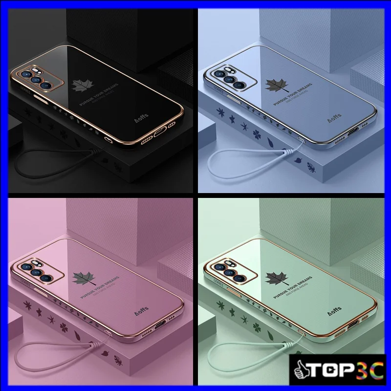 

For oppo reno 6z 5g Straight Edge Maple Leaf Phone Case