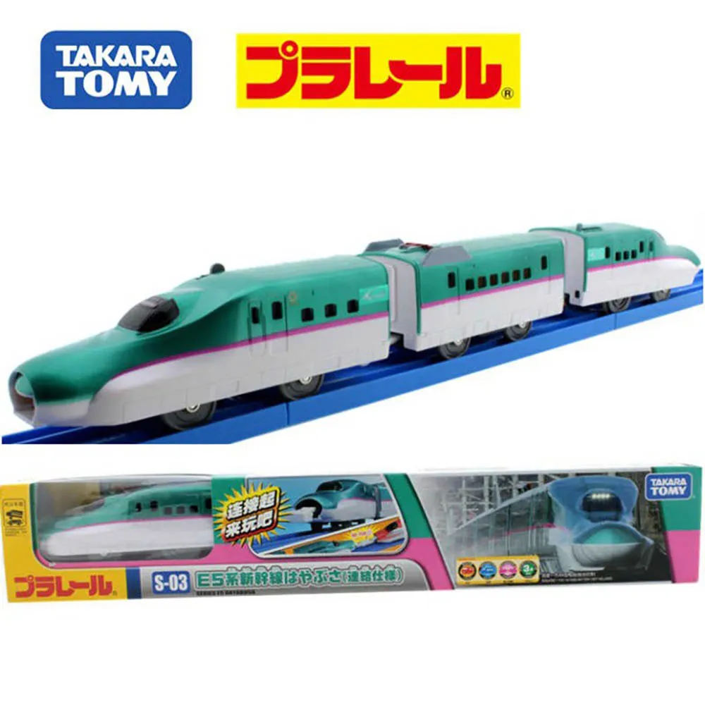 

Takara Tomy Tomica Plarail Tackmaster Shinkansen S-03 High-Quality Shinkansen3 Car Railway Train Toy Miniature Funny Kids Toy