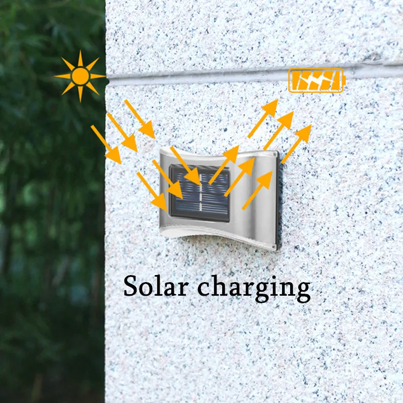 

8Pcs Solar LED Streetlights Up And Down Solar Power Garden Decor Courtyard Light Wall Lights IP65 Waterproof Outdoor Fence Lamp