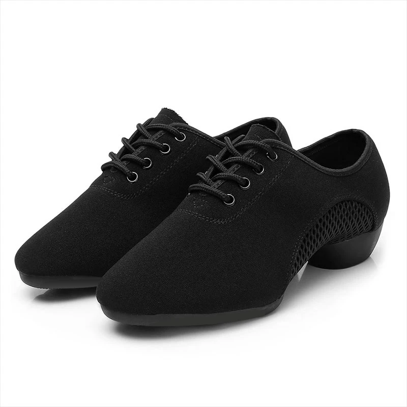 SWDZM Women Latin Dance Shoes Black Modern Men Ballroom Salsa Dancing Shoes Boys Jazz Soft Outsole Tango Dance Sneakers Outdoor