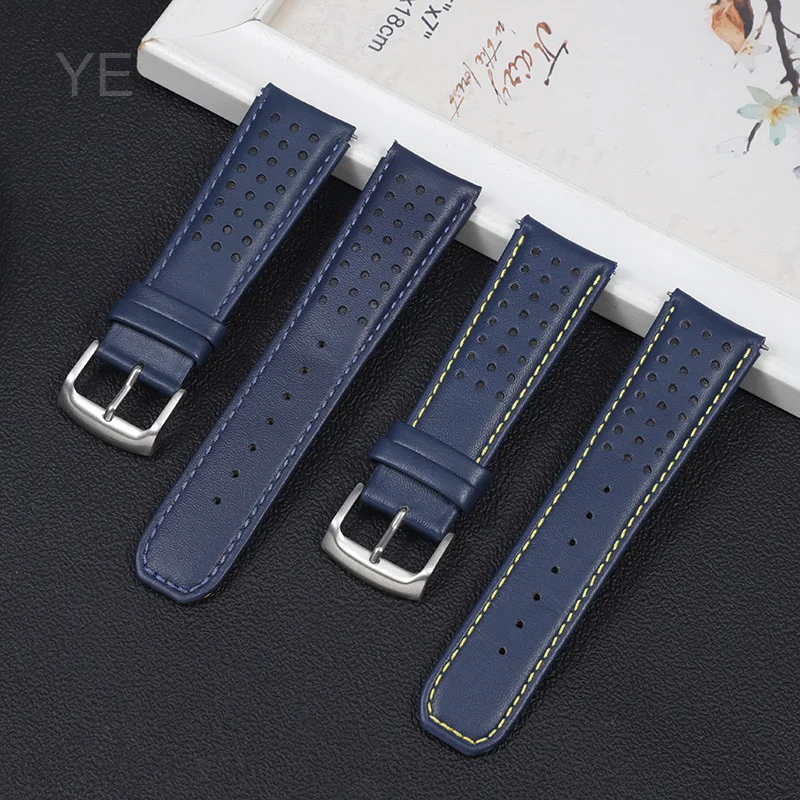 Ремешок из натуральной кожи для часов Citizen Blue Angel мужской ремешок второго