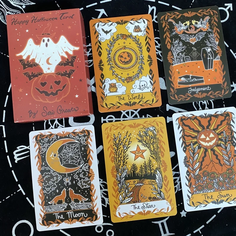 

English Version Tarot Tarot Deck Paper Card Game Entertainment Tarot Cards for Beginners Astrology Gold Divination Tool