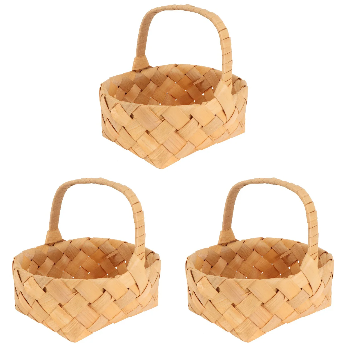 

Basket Storage Fruit Wood Container Party Handlecandy Woven Organizer Flower Baskets Wedding Farmhouse Centerpiece Favors