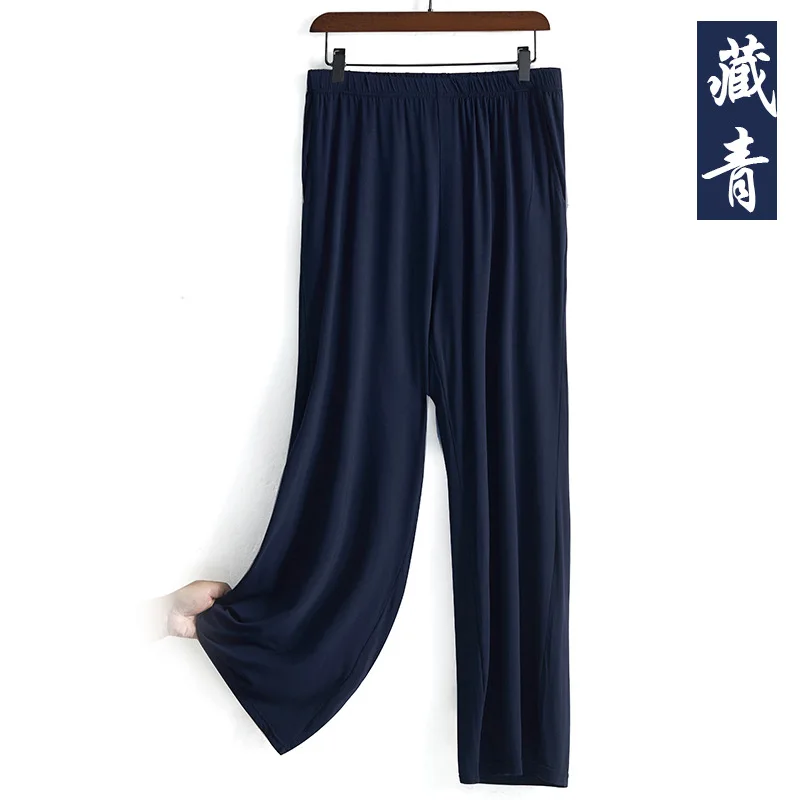 Male household trousers casual summer modal cotton plus size loose wide-legged pants household elastic anti-mosquito pants 7XL