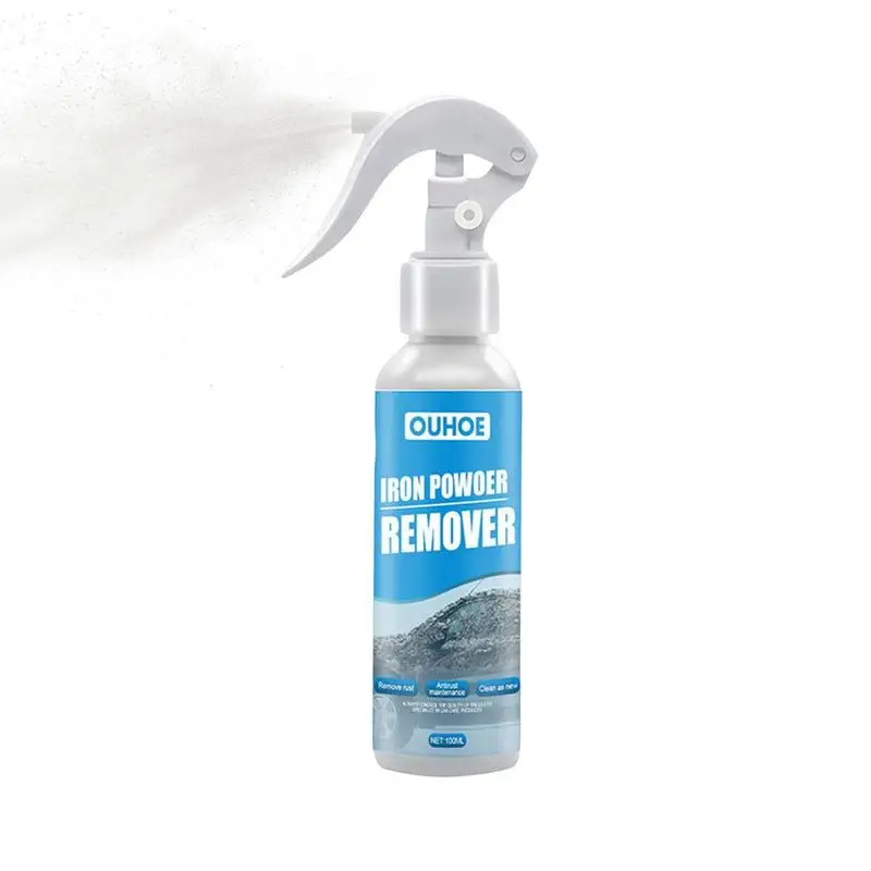 100ml Car Rust Remover Spray Metal Surface Chrome Paint Car Maintenance Iron Powder Cleaning Rust Remover Anti-rust Lubricant