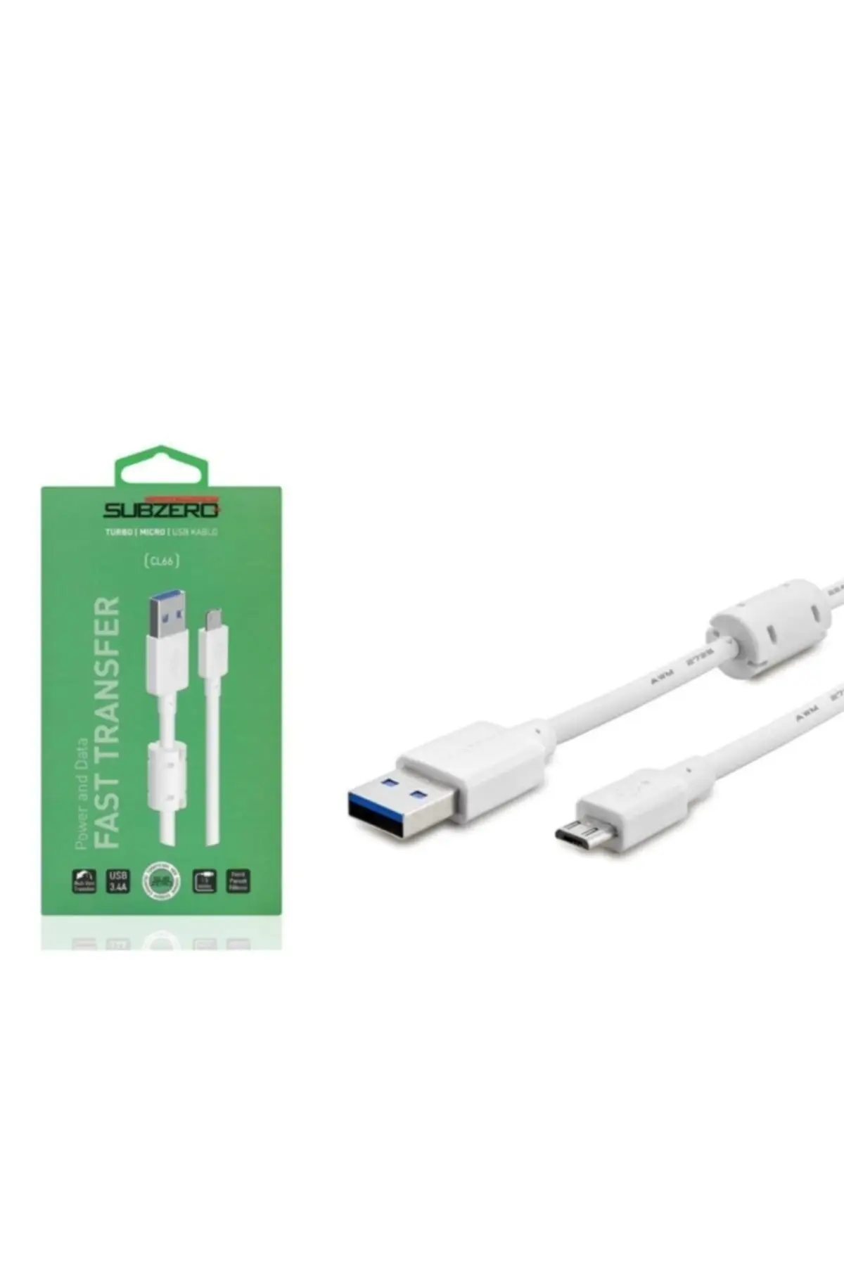 

Turbo Cooled Micro Usb Charge and Data Cable | Quick 3.4a - 1.5m - Cl-66