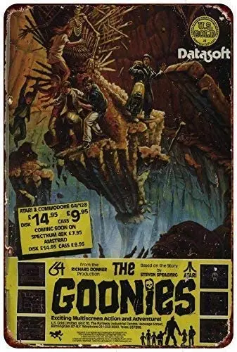 

Goonies Datasoft Atari Rare Ad Reproduction Metal Sign 8 x 12