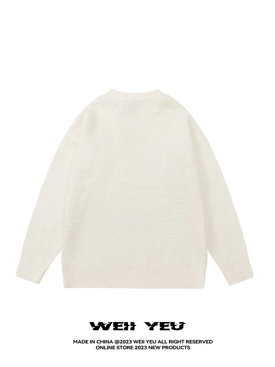 WEII Yeu осенне-зимний новый ретро-мультяшный вязаный свободный универсальный