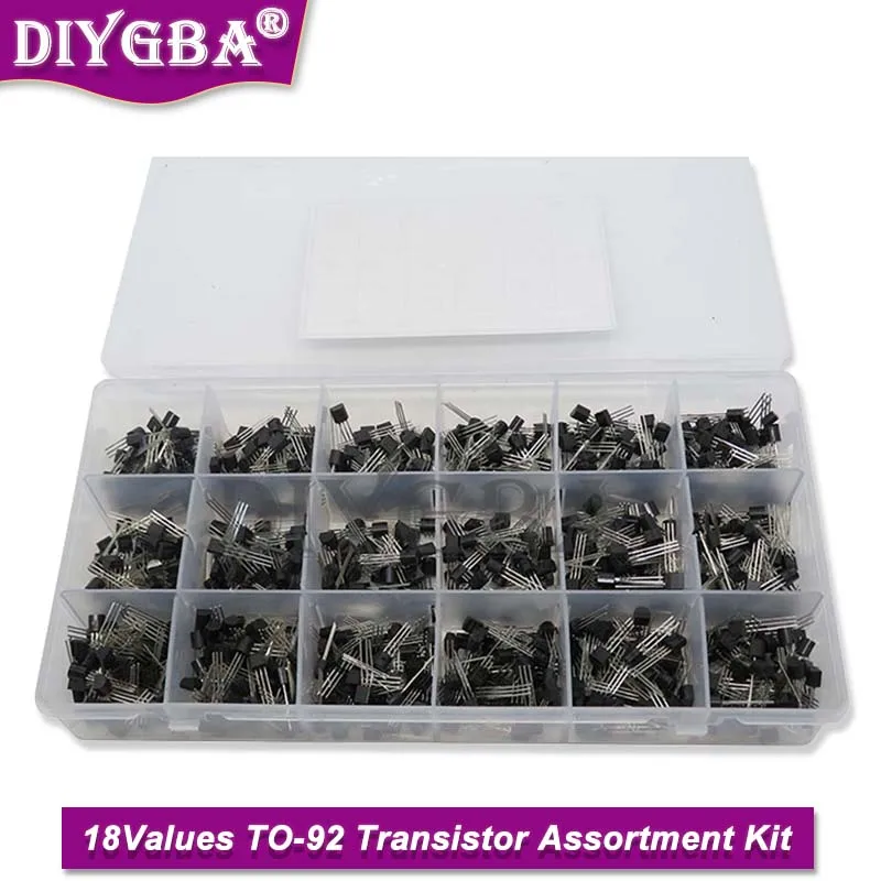 

18 значений TO-92 транзисторный набор A1015 2N2222 C1815 S8050 2N3904 2N3906 S9012 набор транзисторов 900 шт. каждая 50 шт.