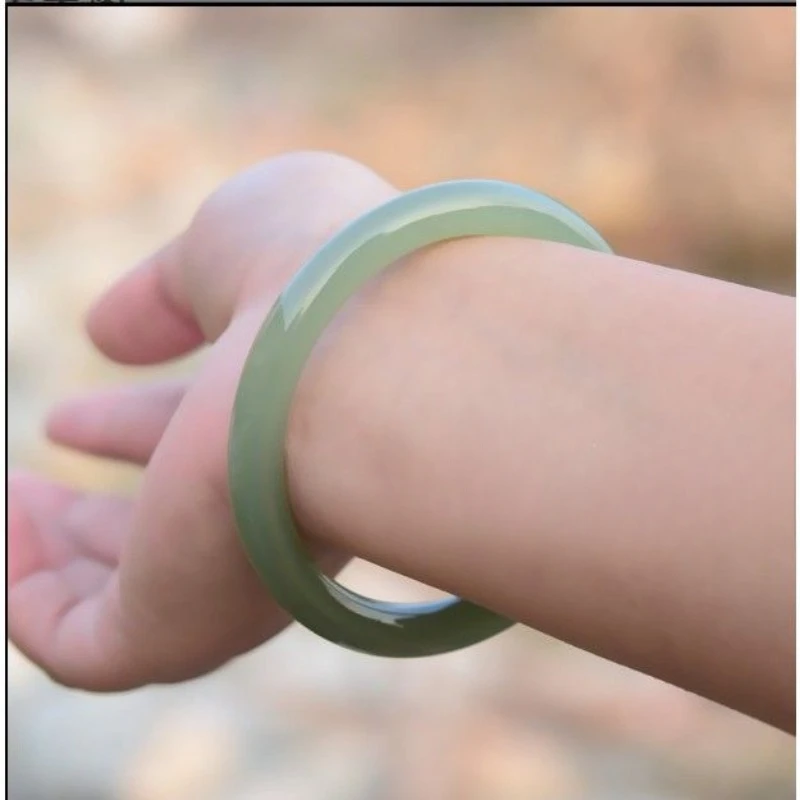 Qingbaiyu браслет с круглым стержнем ледяного типа из тонкого материала защитный