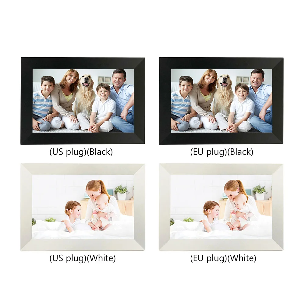 Цифровая фоторамка 10 1 дюйма HD с приложением на Android 16 ГБ сенсорным управлением