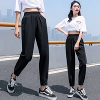 fashionable and versatile casual sports pants womens new thin ice loose quick drying 9 point trousers in spring and summer 2022