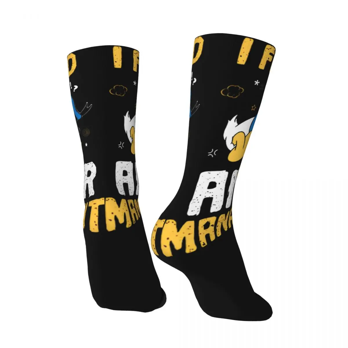 Мужские носки Дональд Дак I Flunked Anger Чулки Осенние модные качественные