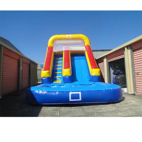 Популярная и горячая Распродажа, надувная горка с бассейном, парк развлечений, гигантская надувная горка для детей, надувной остров - изображение