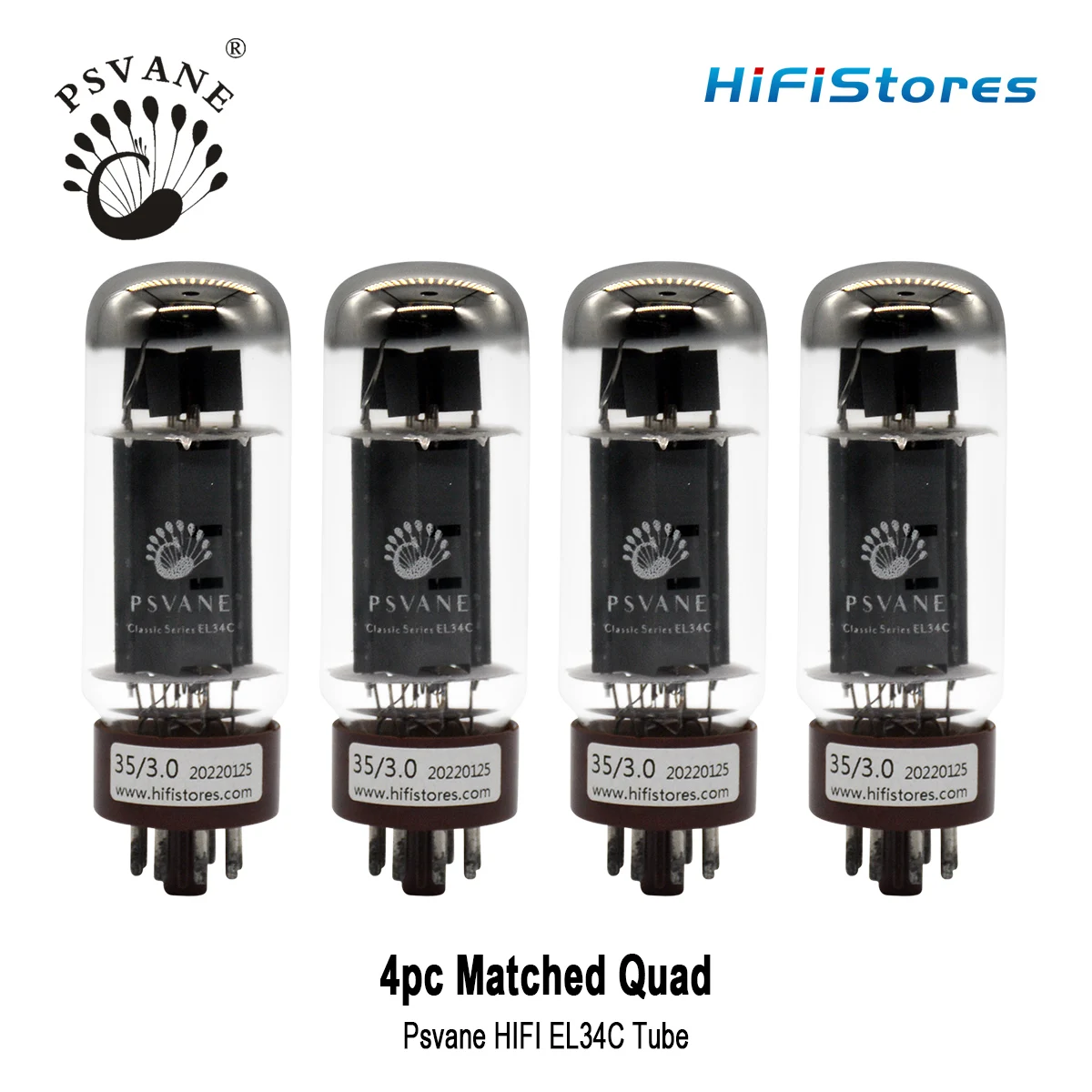 PSVANE HIFI EL34C สูญญากาศเปลี่ยน6CA7 EL34B EL34สำหรับ Hifi Audio เครื่องขยายเสียงหลอด DIY อัพเกรดที่จับคู่ Quad Tube Amplifier