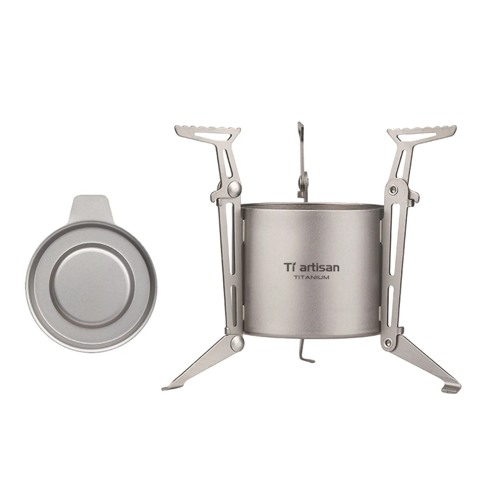 

Туристическая титановая спиртовая плита, нагреватель с противопожарной крышкой, портативная складная, для кемпинга, пешего туризма, пригот...