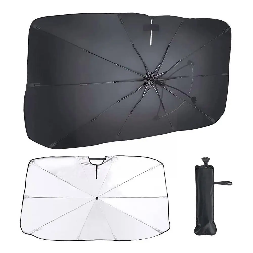 

Автомобильный солнцезащитный зонт, стильный солнцезащитный козырек для передних стекол, теплоизоляционная ткань для седанов, внедорожников, хэтчбеков, универсальный Vehi F3X3