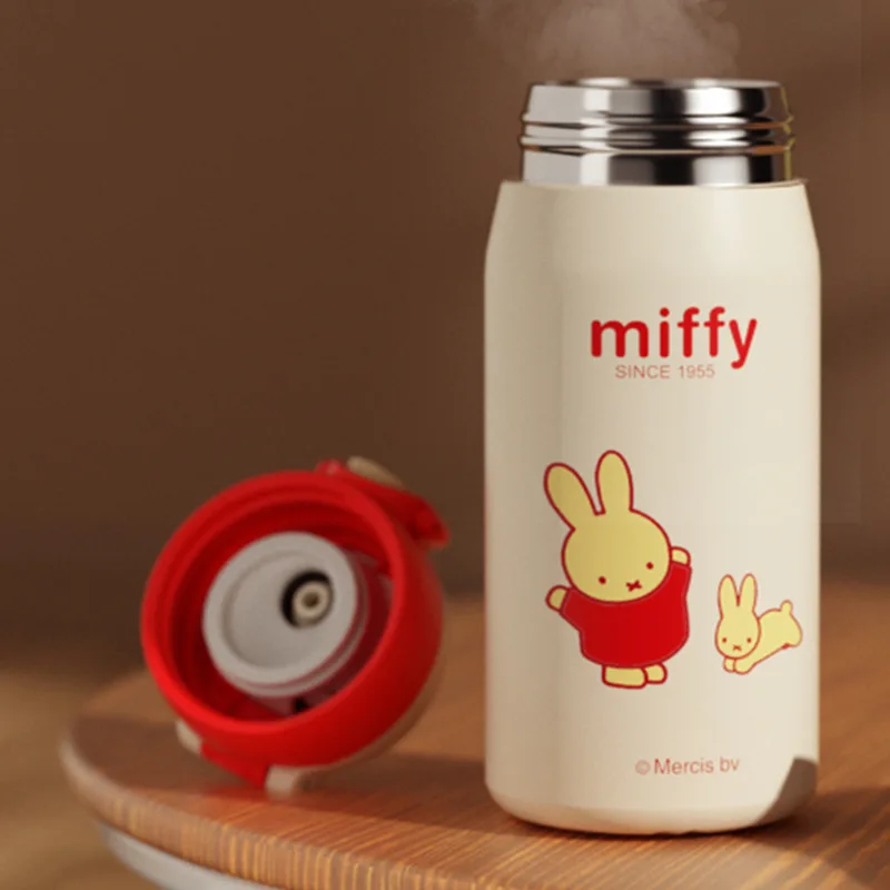 

Cute Sanrio Insulated Mug Miffys Accessories Kawaii Anime Mugs Student Portable Drinking Mug with Tea Partition Toys Girls Gift