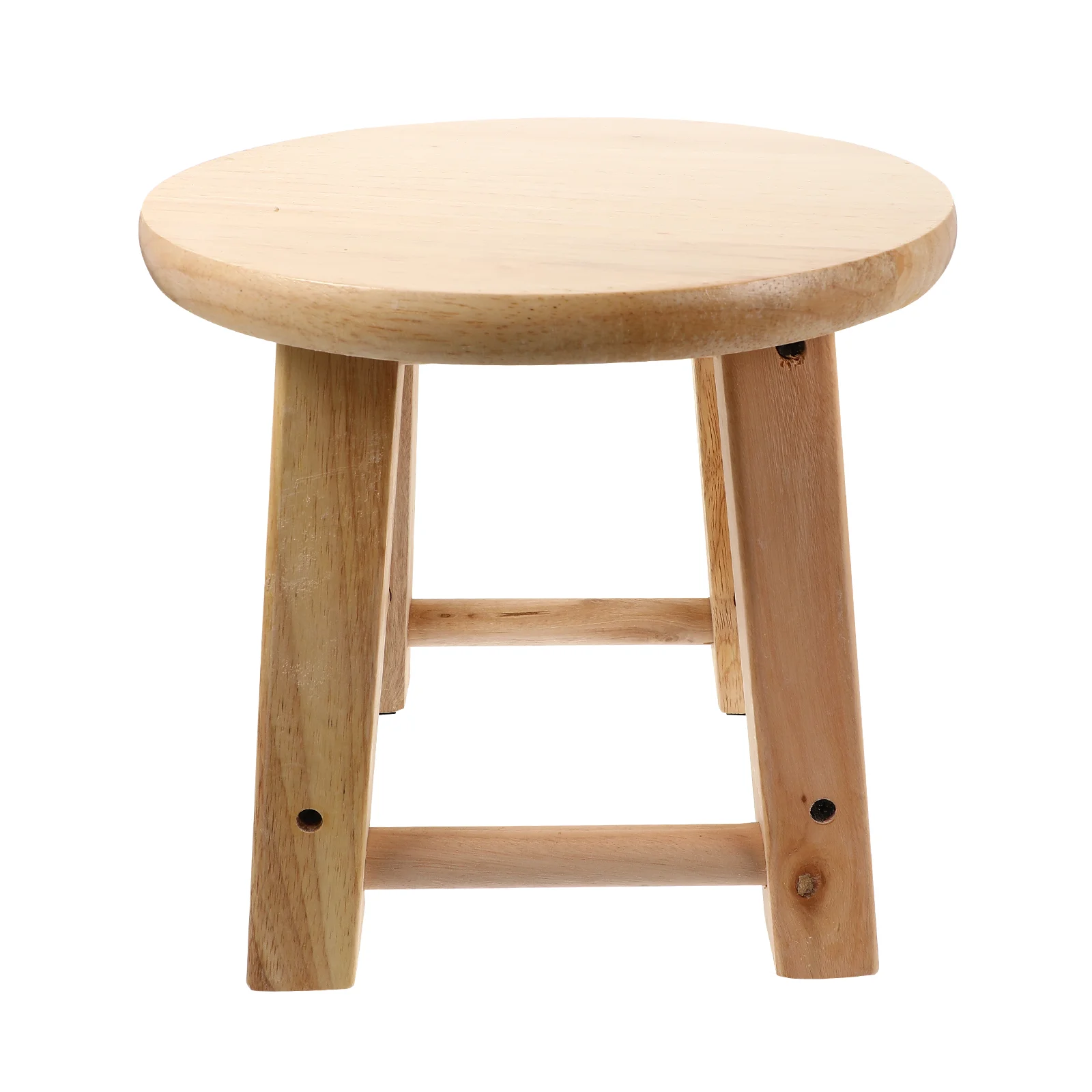 

1Pc Household Wooden Stool Bathroom Anti-slip Footstool Small Low Stool