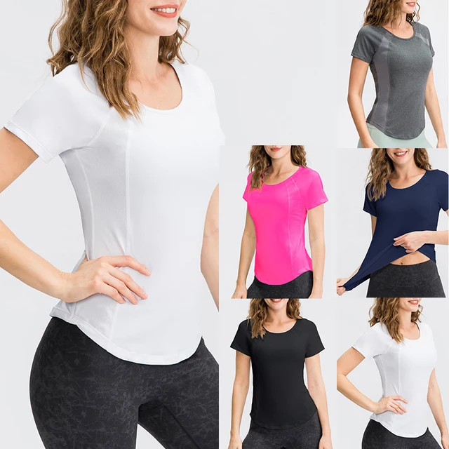 Women's Running Yoga Top Quick Dry Short Sleeve T Shirt
