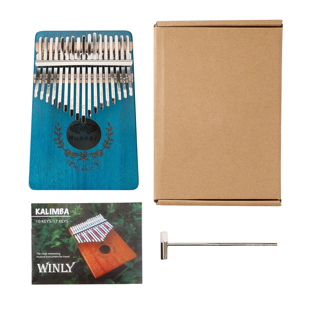 

17 Keys Kalimba Thumb Piano High Quality Wood Mbira Body Musical Instruments With Learning Book Kalimba Piano Christmas Gift
