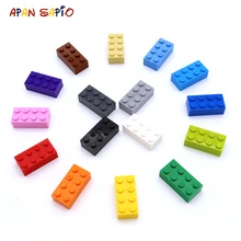 40 개 DIY 빌딩 블록 두꺼운 피규어 벽돌 2x4 도트 교육용 크리에이티브 사이즈 어린이용 3001 플라스틱 장난감과 호환 가능