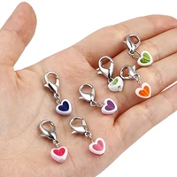 12 pcs pearlized round heart knitting stitch markers for knitting tools zinc based alloy acrylic silver color at random co