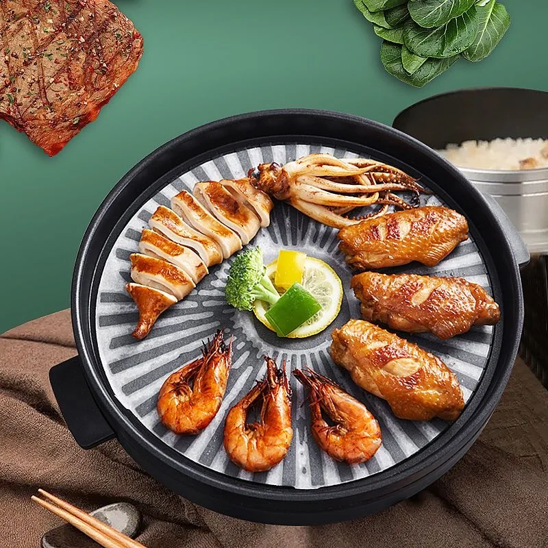 100 шт. круглая бумага для выпечки пергамента подкладка барбекю духовки картона