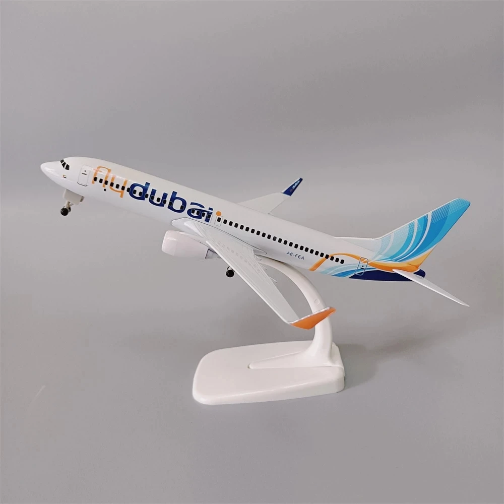 

20cm Alloy Metal Air Fly Dubai Airlines B737 Diecast Airplane Model Dubai Boeing 737-800 Airways Plane Model Aircraft w Wheels