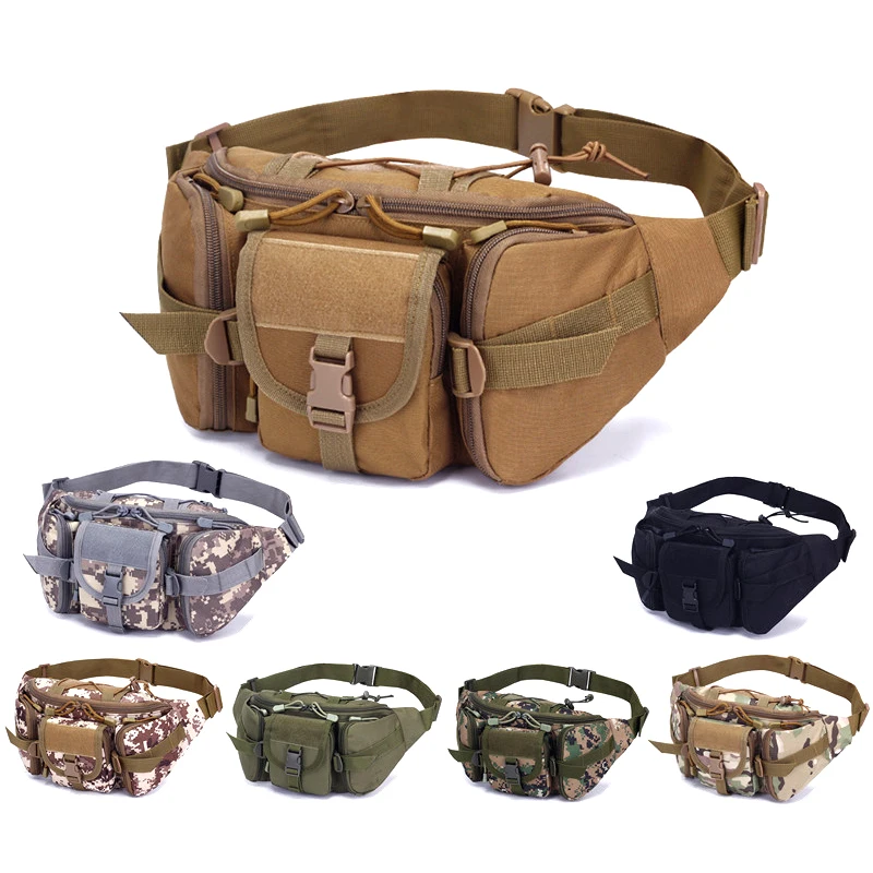 

Военная Мужская сумка, многофункциональная тактическая уличная поясная камуфляжная нагрудная сумка для рыбалки, рюкзаки, Сумка для кемпинга, спортивная водонепроницаемая