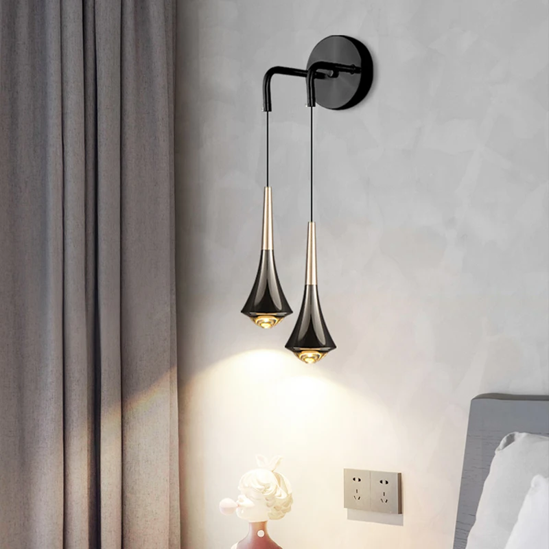 

Светодиодная настенная лампа в скандинавском стиле, дизайнерское бра для спальни, прикроватного столика, роскошные комнатные светильники