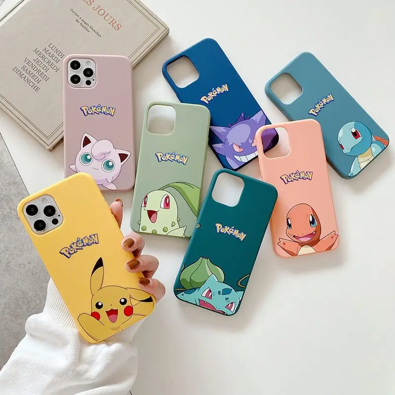 

BANDAI Pokemon Pikachu Phone Cases For iPhone 12 11 Pro Max Mini XR XS MAX 8 X 7 SE 2020 Back Cover