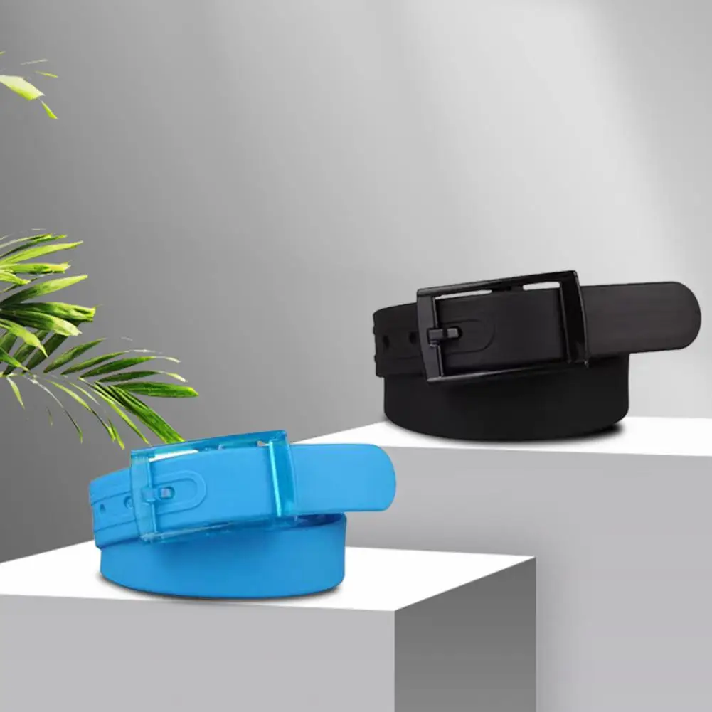 

Waistband No Metal Fade-resistant Buckle Belt Candy Type Fashion Men Women Waist Belt
