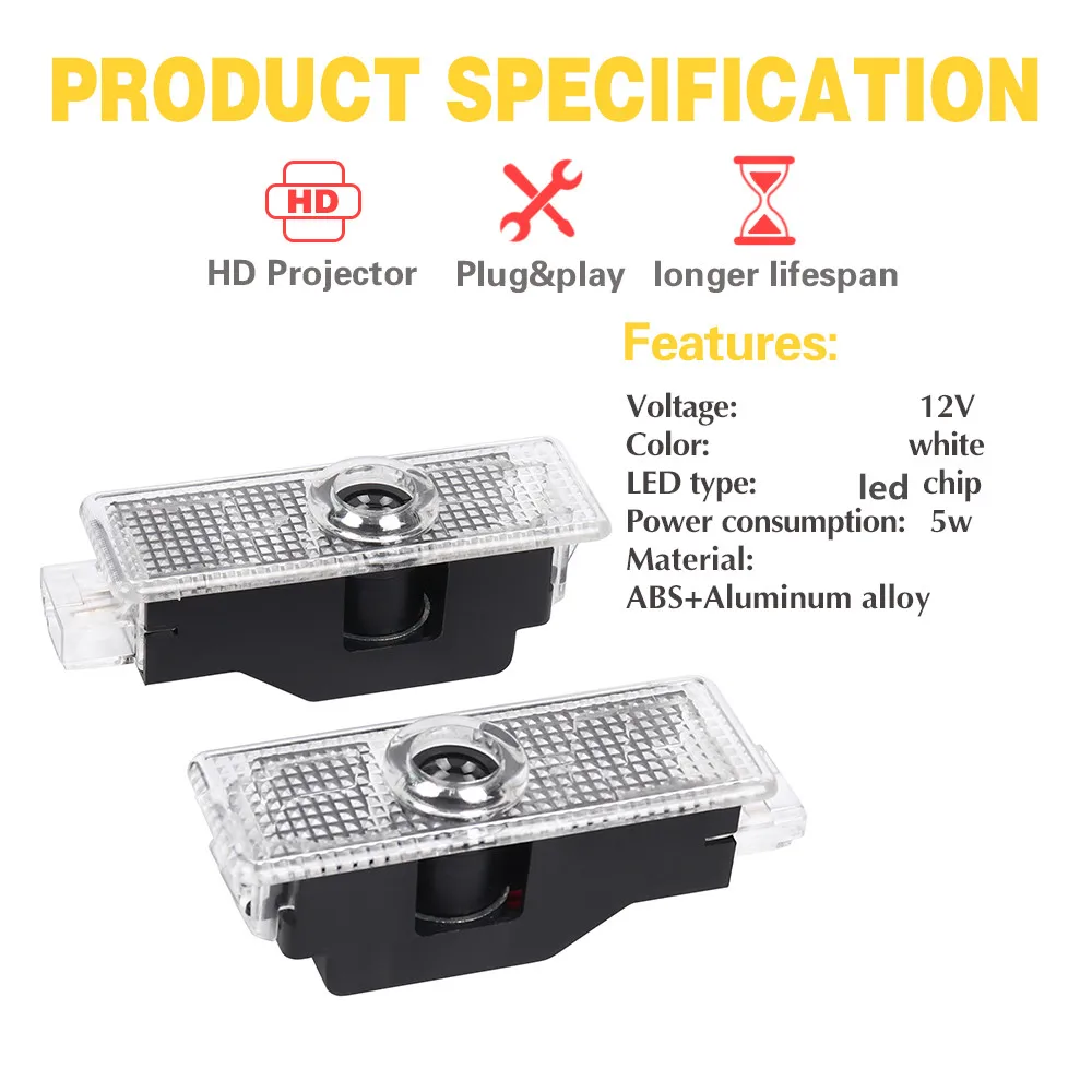 2X для BMW E60 E90 F10 F30 E92 E93 E91 E61 F07 F11 F18 E63 E64 Z4 E85 светодиодные лампы дверей автомобиля