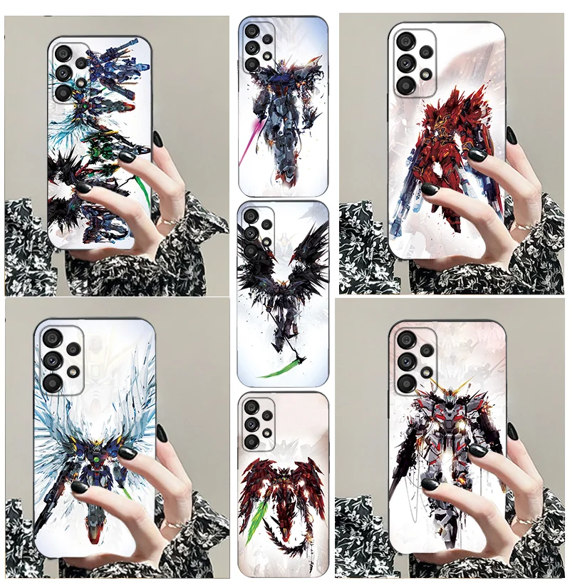 

Gundam SEED for Samsung Galaxy A32 A53 A13 A73 A33 A51 A71 A21S A52S A12 A22 A52 72 Fine Hole Black Soft Phone Case