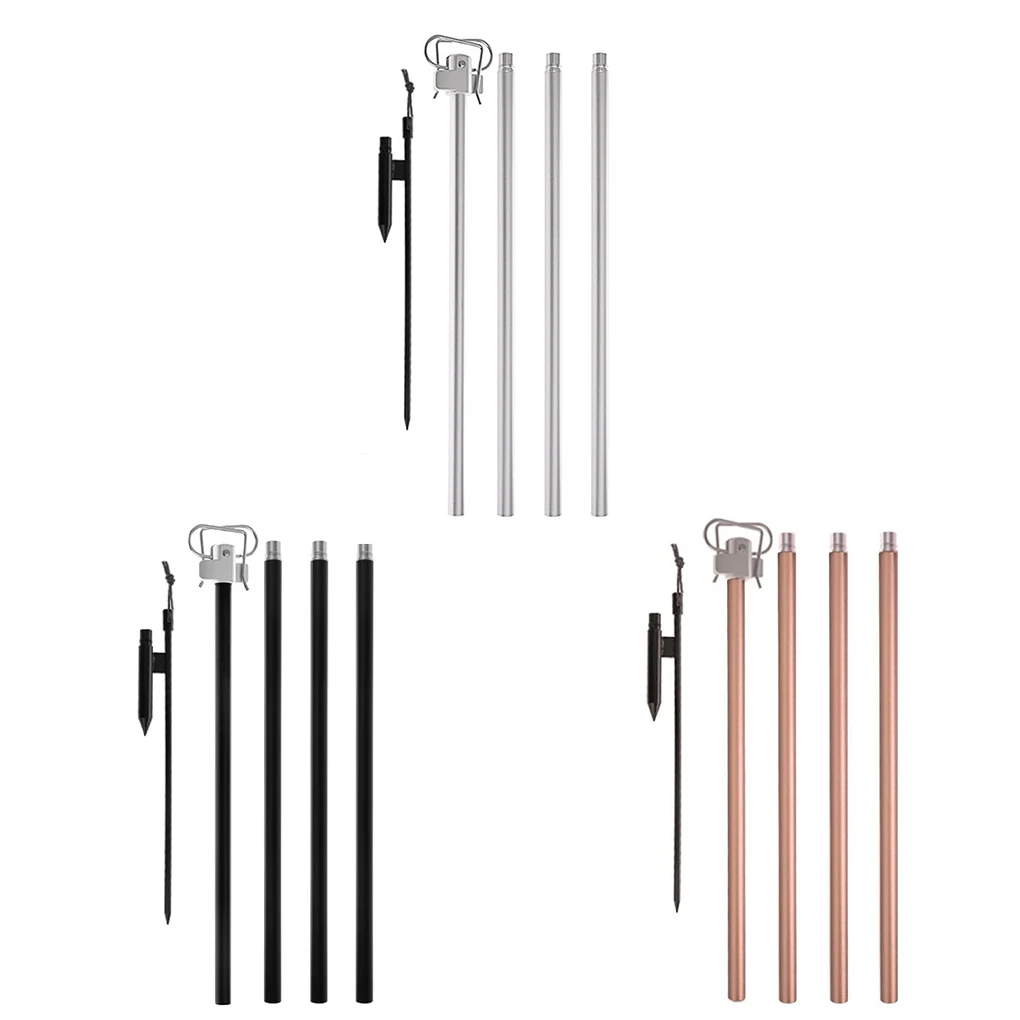 

Подставка для кемпинга из нержавеющей стали, портативный съемный походный светильник, подвесной фиксирующий столб с наземными колышками, с...