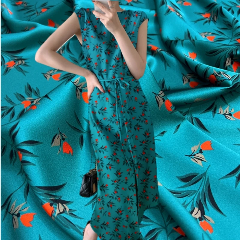 

Mulberry Silk Stretch Twill Fabric Brand Fashion Design for Dress Shirt Spring Summer Cloth Diy Sewing Natural Organic Material