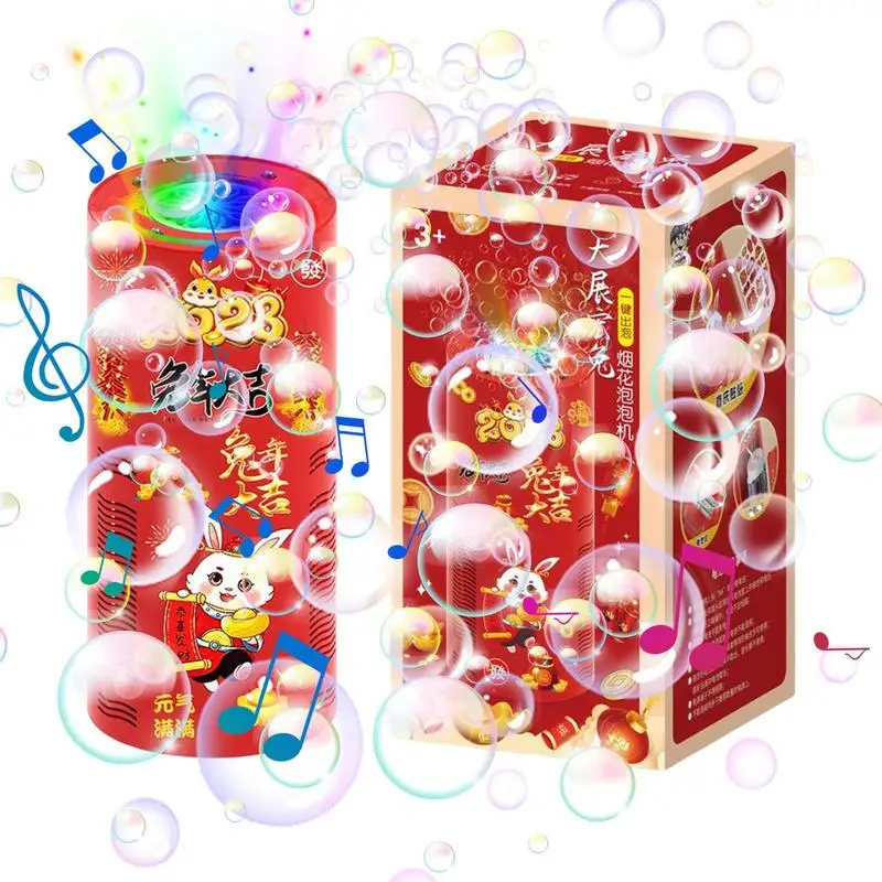 

Firework Bubble Blower Firework Bubble Machine Toys With 10 Holes Automatic Firework Bubble Machine For Kids Electric Firework
