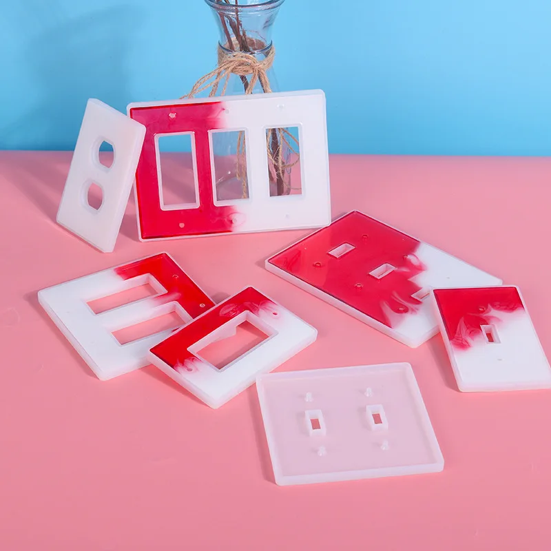 

7 стилей, искусственные полимерные формы, пластина переключателя, силиконовые формы, панель розетки, DIY домашняя настенная пластина, декор п...