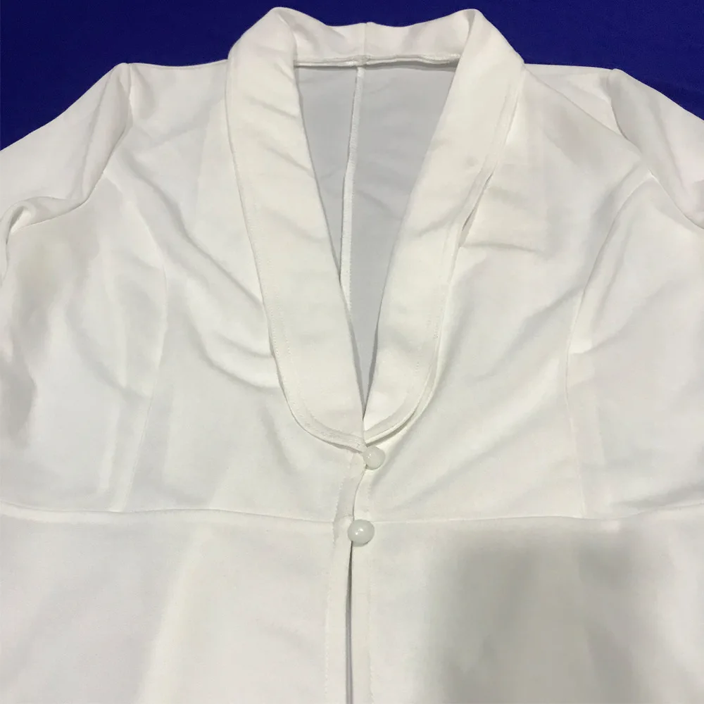 Модный женский маленький костюм пальто с длинным рукавом и отложным воротником