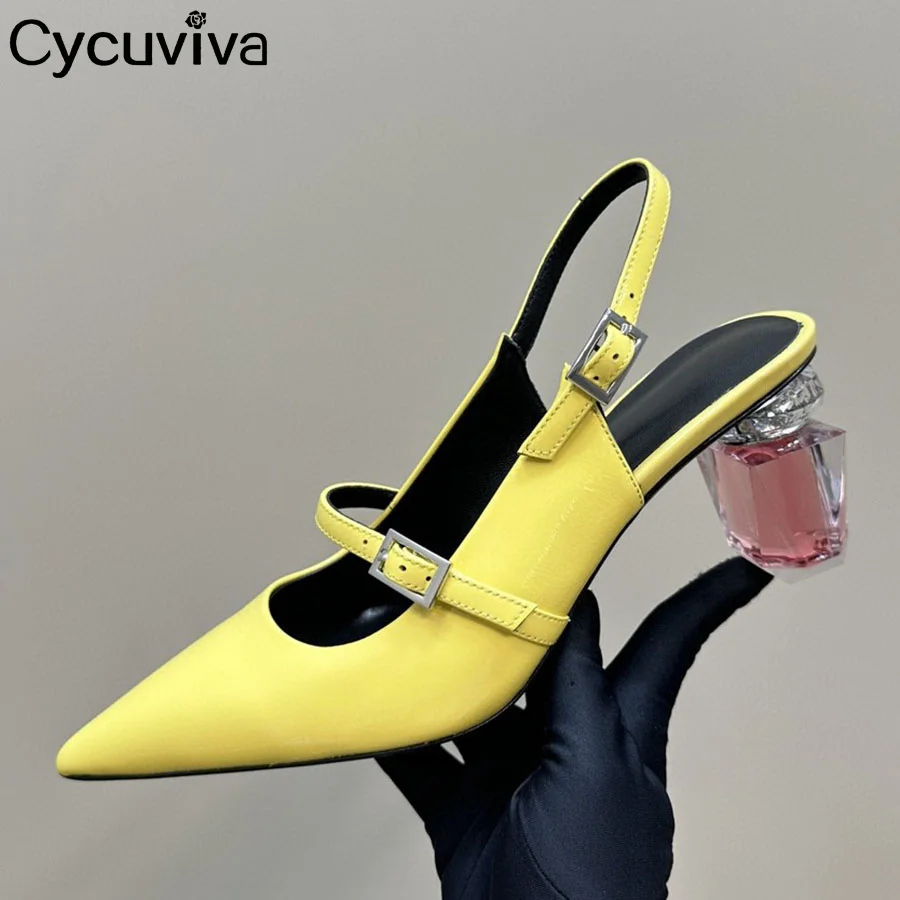 Новые летние брендовые туфли на высоком каблуке женские кожаные модельные с