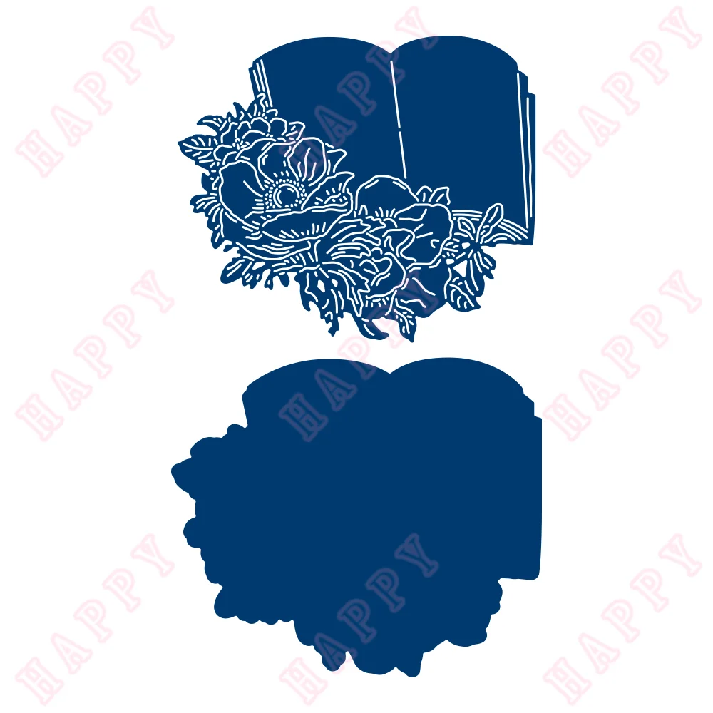 

2022 New Metal Cutting Dies Floral Book For Scrapbook Diary Decoration Paper Craft Embossing Template DIY Greeting Card Handmade