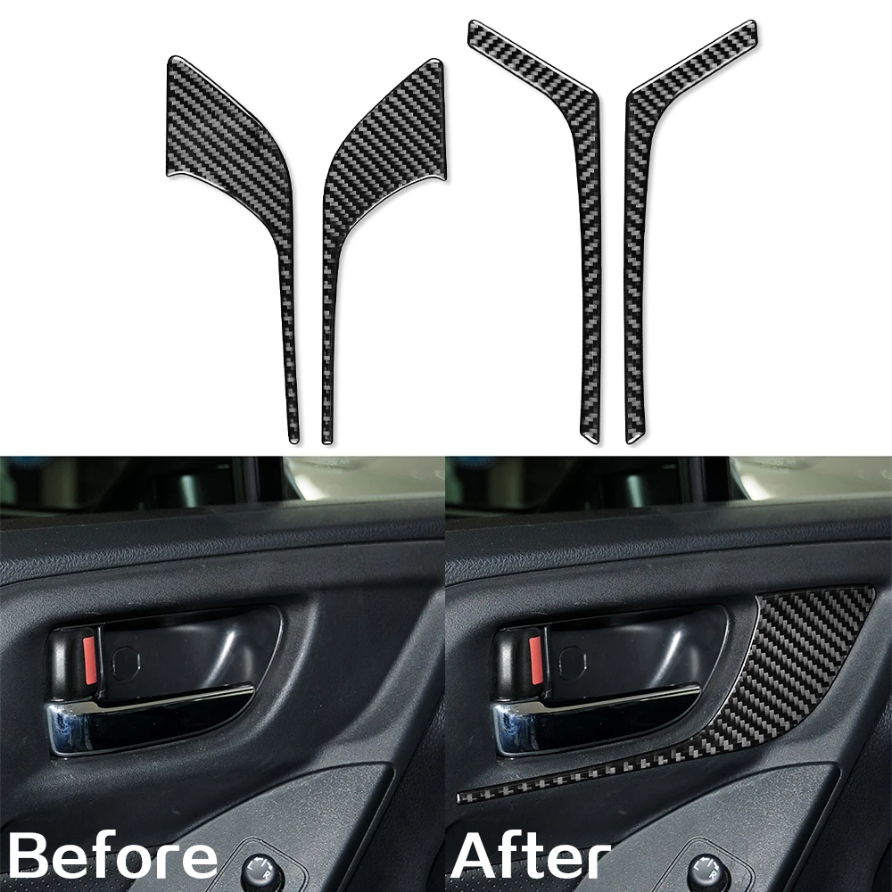 

Декоративная накладка на дверную ручку для Subaru Forester 2013, 2014, 2015, 2016, 2017, 2018, аксессуары для салона автомобиля из углеродного волокна