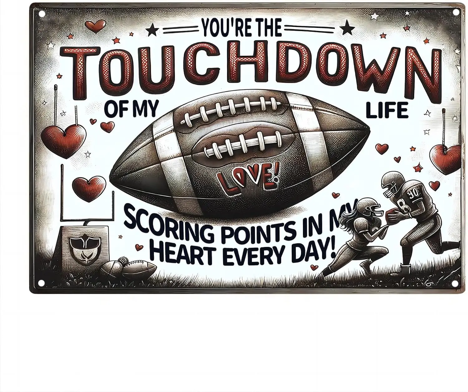 Забавный постер Metl You're The Touchwn of My Lfe Scorng Ponts n He Every Dy lumnum Tn Sgn для спальни Bll Prk D