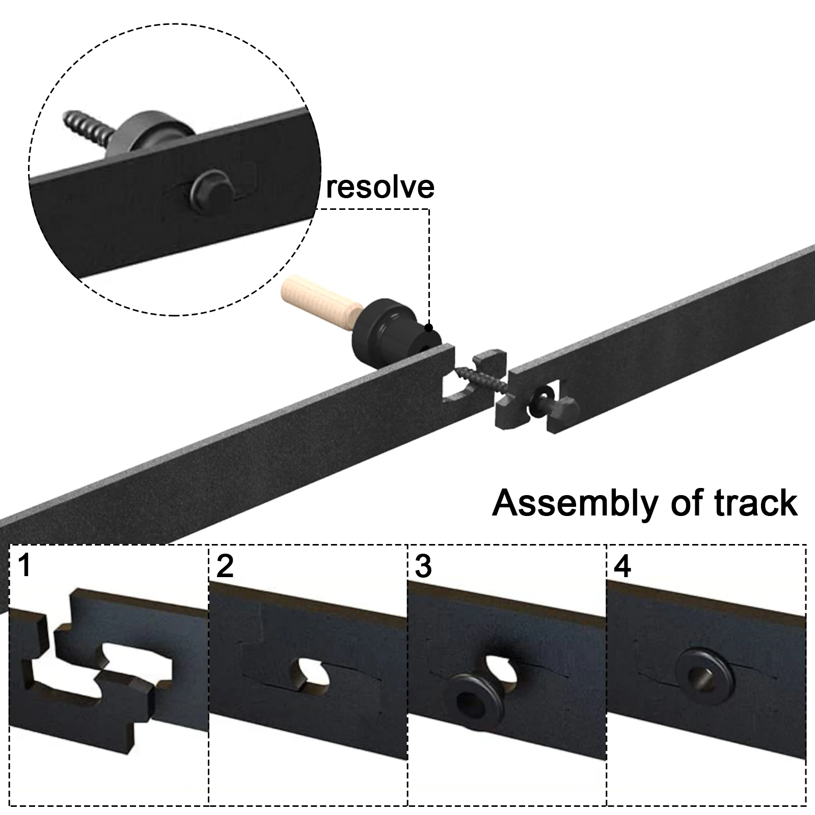 CCJH-двойного сложения тяжелый комплект дорожки с роликами 2 двери плавно легко