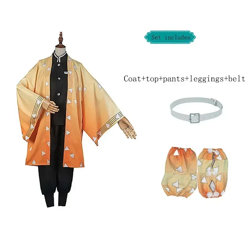 Платье Demon Slayer Kamado Tanjirou Zenitsu костюм для косплея аниме комплект детского пола