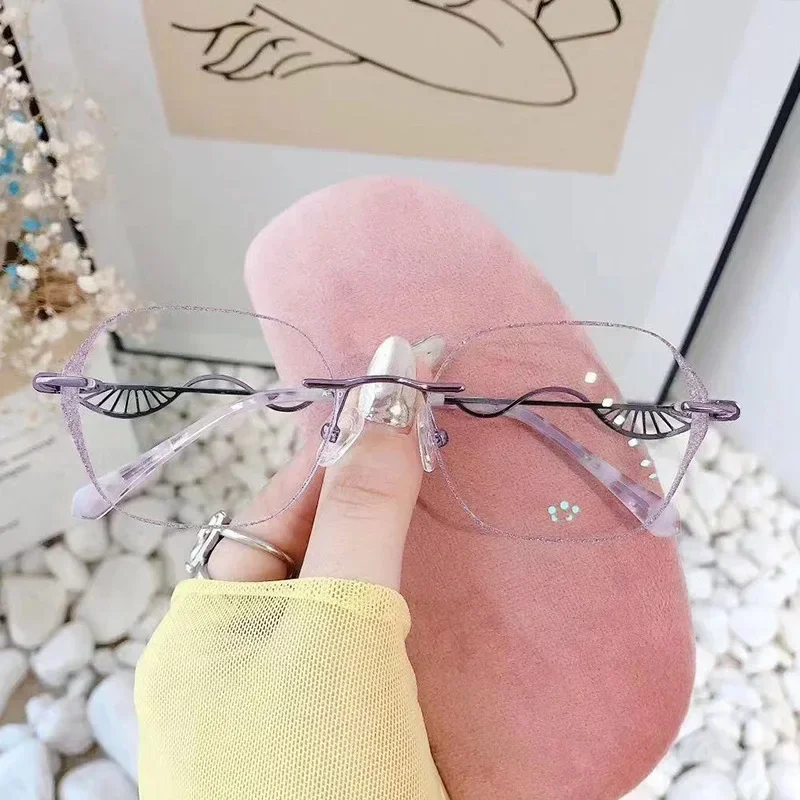 -75 -100 + 125 очки без оправы для близорукости с защитой от синего света