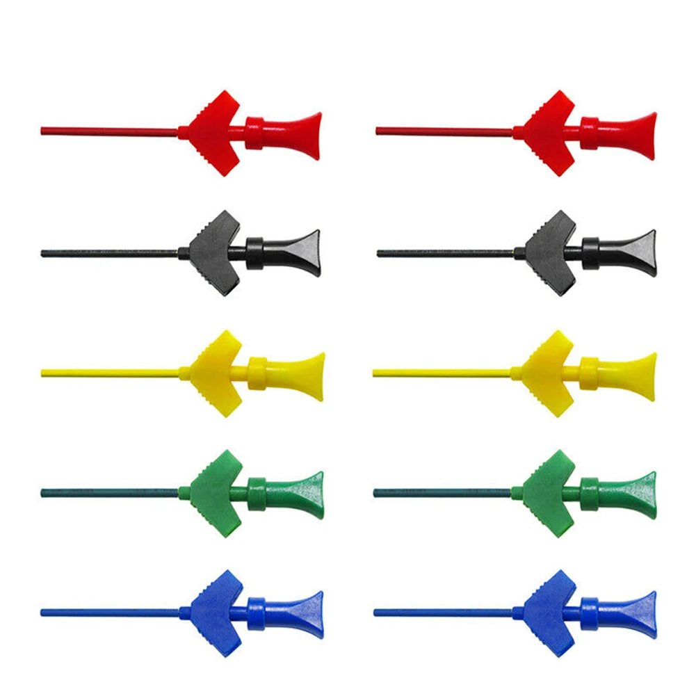 

Mini Grabber SMD IC Test Hook Clip Jumper Probe For Logical Analyzer Stainless Steel Hook Red And Black Test Hook Clamp Tool