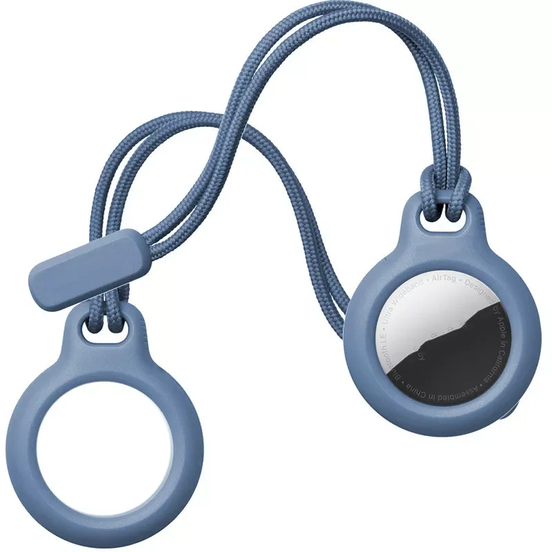 

Secure Holder with Strap for Apple Airtag Case Protective Cover Bumper Tracker Anti-scratch Keychain for Air tag case